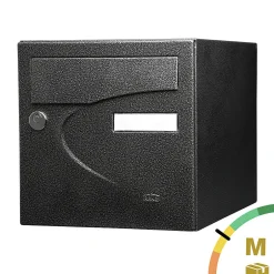 Boite aux lettres Préférence 1 porte noir décor RAL 9005 D-Renz Discount