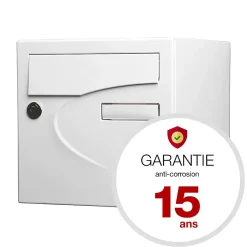 Boite aux lettres Préférence 2 portes blanc brillant 9016B-Renz Hot