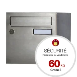 Boite aux lettres Rivage 1 porte inox brossé^Renz Online