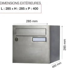 Boite aux lettres Rivage 2 portes inox brossé-Renz Outlet