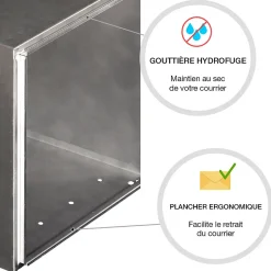 Boite aux lettres Rivage 2 portes inox brossé-Renz Outlet