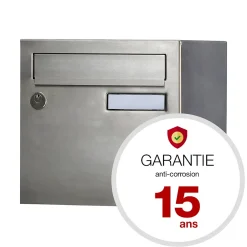 Boite aux lettres Rivage 2 portes inox brossé-Renz Outlet