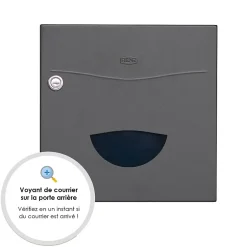 Boite aux lettres Soléa à encastrer 2 portes Gris anthracite REN 0206 MS^Renz Best