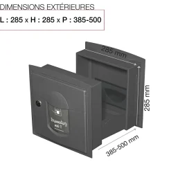 Boite aux lettres Soléa à encastrer 2 portes Gris anthracite REN 0206 MS^Renz Best