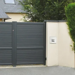 Boite aux lettres Soléa à encastrer 2 portes Blanc mat 9010M-Renz Discount