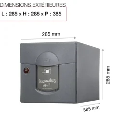 Boite aux lettres Soléa 1 porte Gris anthracite aspect sablé REN 0206MS^Renz Outlet