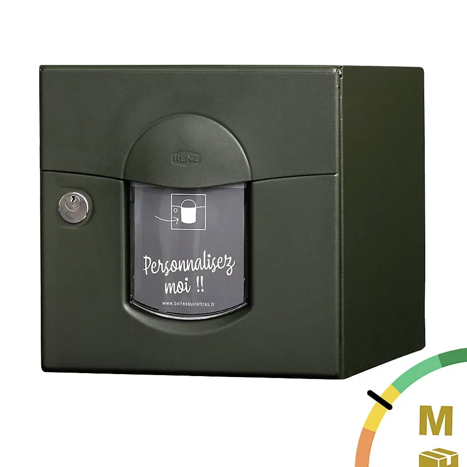 Boite aux lettres Soléa 1 porte Vert mat sablé RAL 6007 MS^Renz Outlet