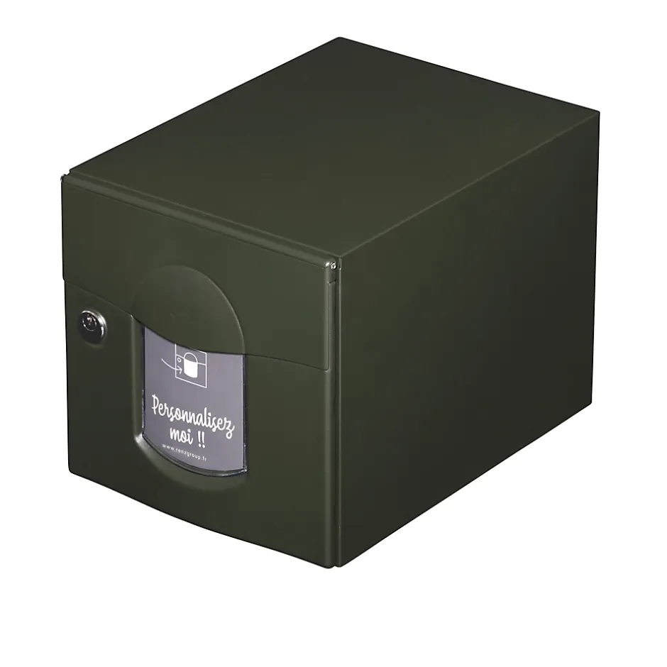 Boite aux lettres Soléa 1 porte Vert mat sablé RAL 6007 MS^Renz Outlet