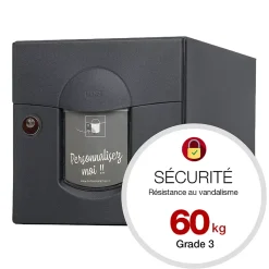 Boite aux lettres Soléa 2 portes Noir Sablé 2100 MS-Renz Discount