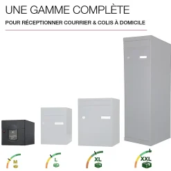 Boite aux lettres Soléa 2 portes Noir Sablé 2100 MS-Renz Discount