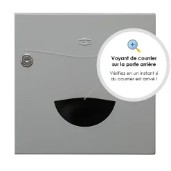 Boite aux lettres Soléa 2 portes Gris RAL 7037 mat-Renz