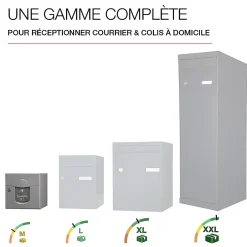 Boite aux lettres Soléa 2 portes Gris RAL 7037 mat-Renz