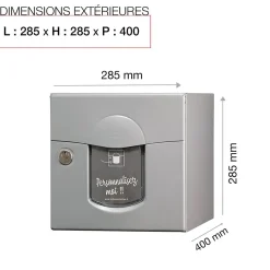 Boite aux lettres Soléa 2 portes Gris RAL 7037 mat-Renz