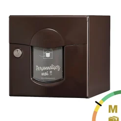 Boite aux lettres Soléa 2 portes brun 8019 B-Renz Discount