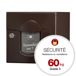 Boite aux lettres Soléa 2 portes brun 8019 B-Renz Discount