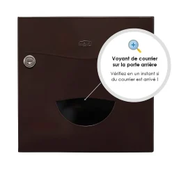 Boite aux lettres Soléa 2 portes brun 8019 B-Renz Discount