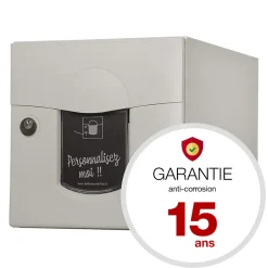 Boite aux lettres Soléa 1 porte Ton pierre aspect sablé RAL 1013MS^Renz Sale