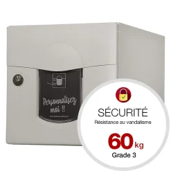 Boite aux lettres Soléa 1 porte Ton pierre aspect sablé RAL 1013MS^Renz Sale