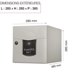 Boite aux lettres Soléa 1 porte Ton pierre aspect sablé RAL 1013MS^Renz Sale