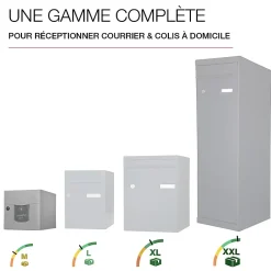 Boite aux lettres Soléa 2 portes Ton pierre aspect sablé RAL 1013MS-Renz Clearance