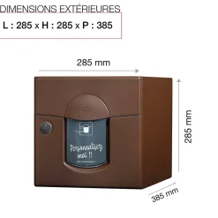 Boite aux lettres Soléa 1 porte Rouille mat sablé RAL 0210 MS-Renz Best