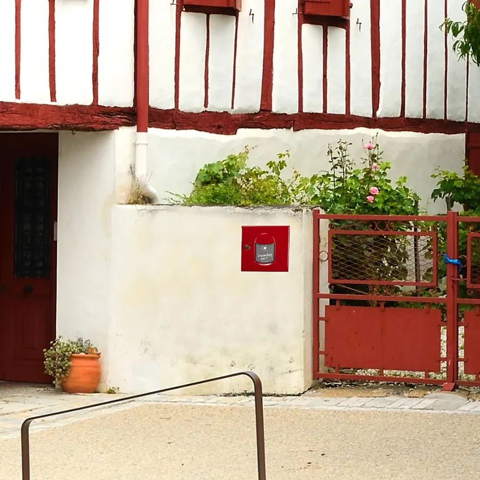 Boite aux lettres Soléa 2 portes rouge 3004 B-Renz Discount