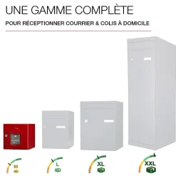 Boite aux lettres Soléa 2 portes rouge 3004 B-Renz Discount