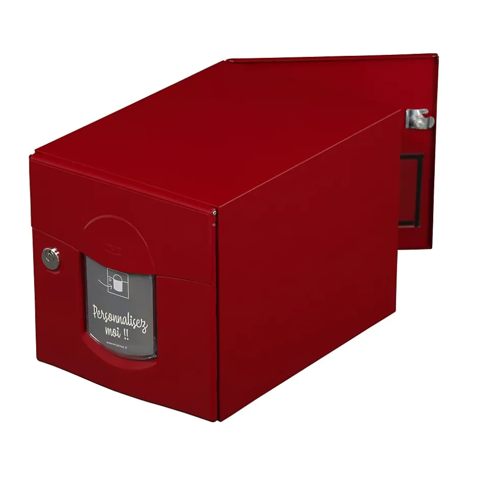 Boite aux lettres Soléa 2 portes rouge 3004 B-Renz Discount