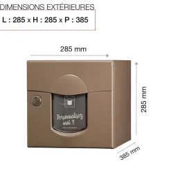 Boite aux lettres Soléa 1 porte Taupe RAL 7006 B^Renz Best