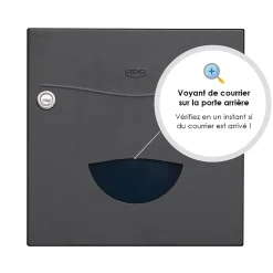 Boite aux lettres Soléa 2 portes Gris anthracite aspect sablé REN 0206MS-Renz Best