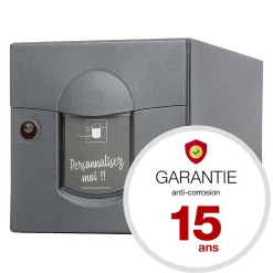 Boite aux lettres Soléa 2 portes Gris anthracite aspect sablé REN 0206MS-Renz Best