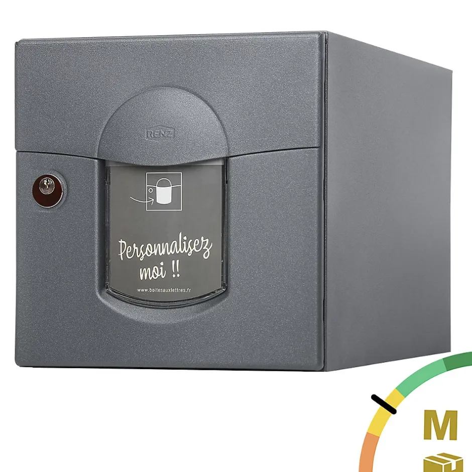 Boite aux lettres Soléa 2 portes Gris anthracite aspect sablé REN 0206MS-Renz Best