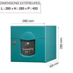 Boite aux lettres Soléa 2 portes turquoise 6033 B^Renz Hot