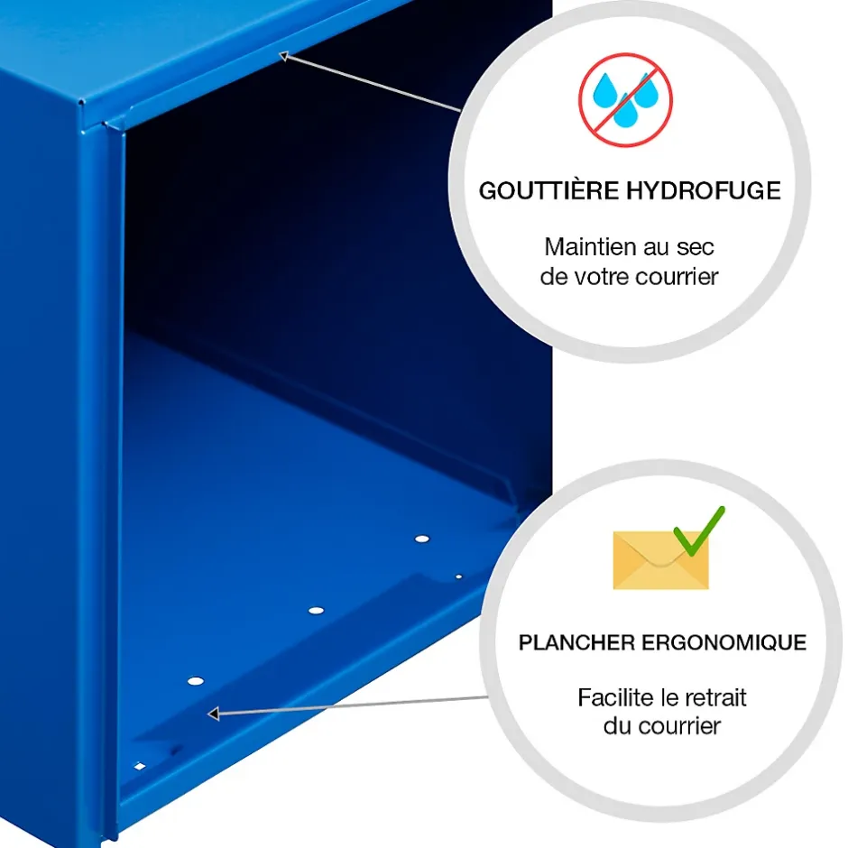 Boite aux lettres Soléa 2 portes bleu 5010 B^Renz New