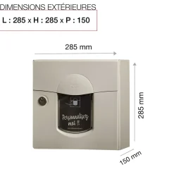 Boite aux lettres Soléa compact Ton pierre aspect sablé RAL 1013MS-Renz Outlet