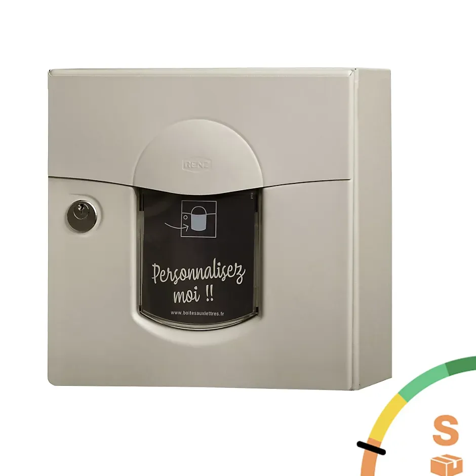 Boite aux lettres Soléa compact Ton pierre aspect sablé RAL 1013MS-Renz Outlet