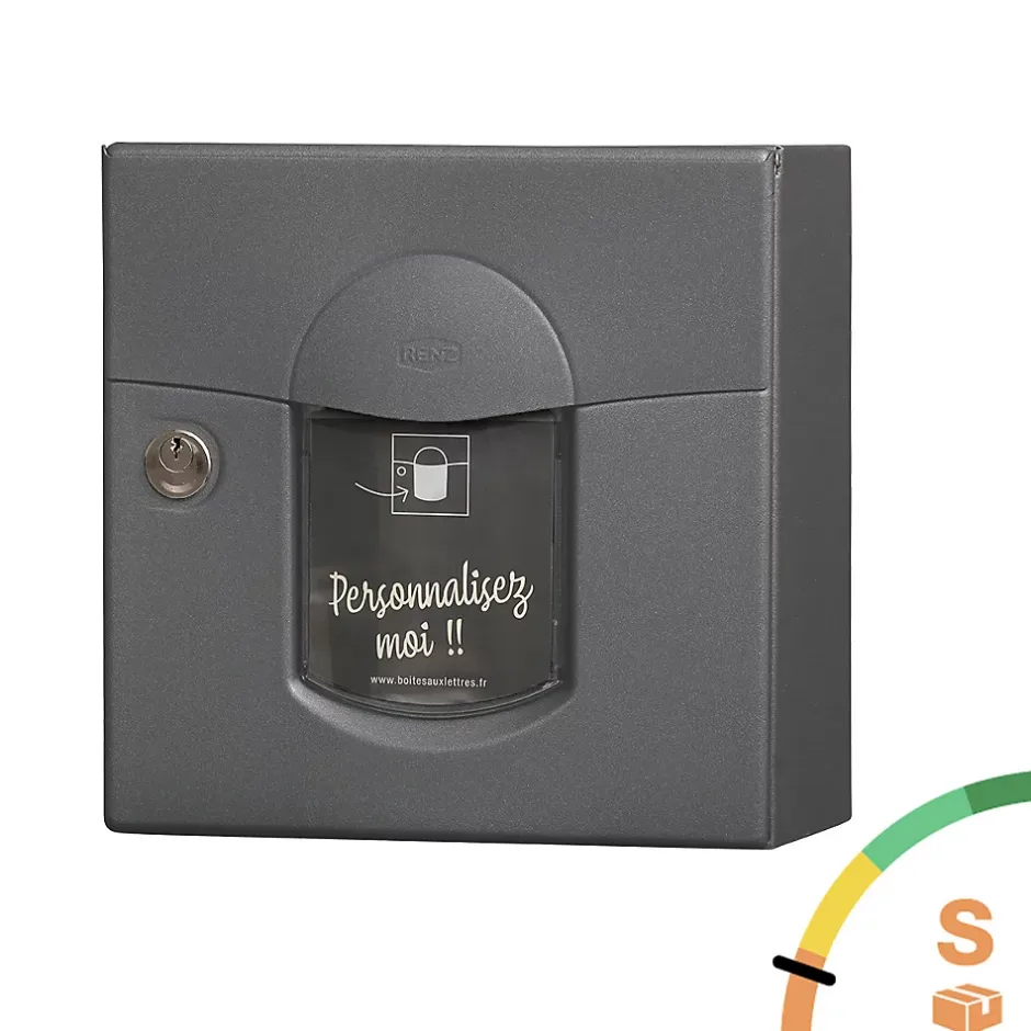 Boite aux lettres Soléa compact Gris anthracite aspect sablé REN 0206MS-Renz Discount