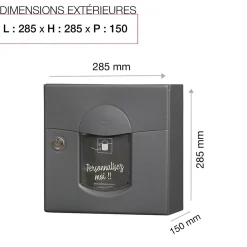 Boite aux lettres Soléa compact Gris anthracite aspect sablé REN 0206MS-Renz Discount