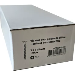 Boite De 1000 Vis Vrac 3.5x25mm - Gf525td-fr + 1 Embout Ph2^Senco Outlet