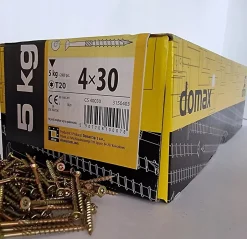 BOITE 5kg - 2855 VIS À TÊTE FRAISÉE 4 x 30, EMPREINTE TORX-Domax Sale