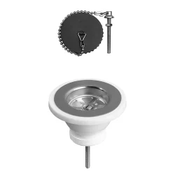 Bonde à bouchon pour évier 60mm^Wirquin Hot