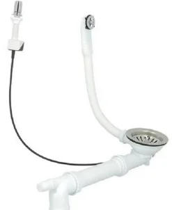 Bonde à panier avec trop plein, plateau chromé Diamètre 114 -^Nicoll Best