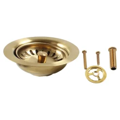 Bonde à panier doré pour évier 80 mm Waste Basket- Clearance