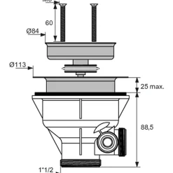 Bonde à panier pour évier - - Inox - Diamètre90 mm^Valentin Sale