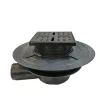 Bonde carrée pour receveur de douche, 105mm, sortie horizontale Ø50mm, noir, Showerplate-Galedo Hot