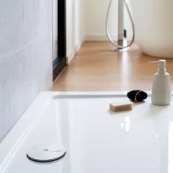 Bonde de douche - Slim + - - Extra-plat - Receveur Diamètre 90 mm - Sortie Diamètre 40 mm - Dôme ABS chromé-Wirquin Best