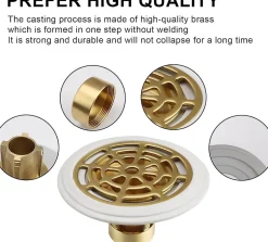 Bonde de douche, bouchon de douche avec anneau en caoutchouc, bouchon de douche en cuivre^Deko Hot