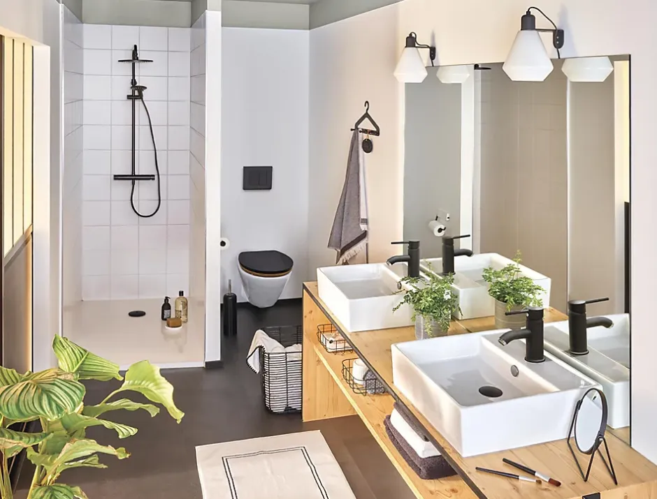 Bonde de douche extra-plate Dôme noir^Wirquin Online