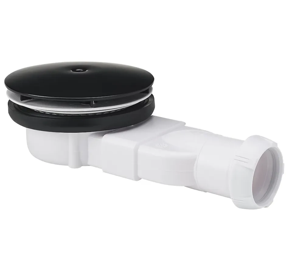 Bonde de douche extra-plate Dôme noir^Wirquin Online