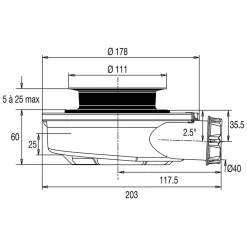 Bonde de douche pour revceveur ø 90 mm^Valentin Outlet